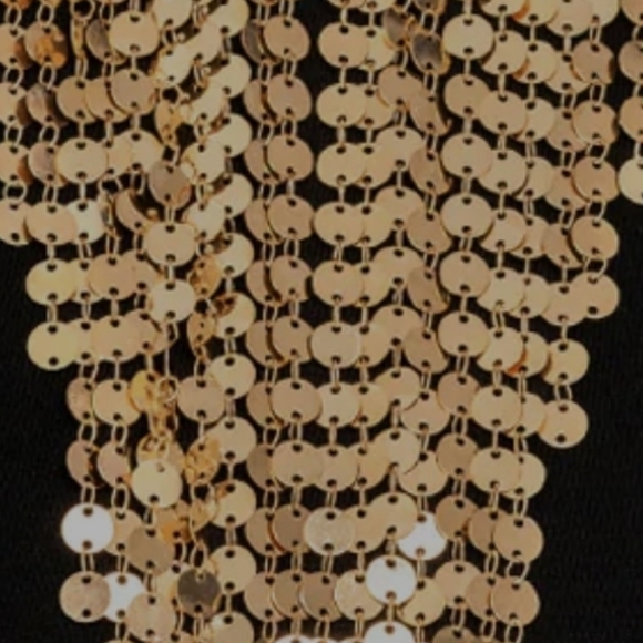 🔥 STUNNING SHIMMERING GOLD DISKS NECKLACE - Picture 5 of 6